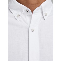 JACK & JONES L/S Hør Skjorte - Hvid