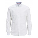 JACK & JONES L/S Hør Skjorte - Hvid