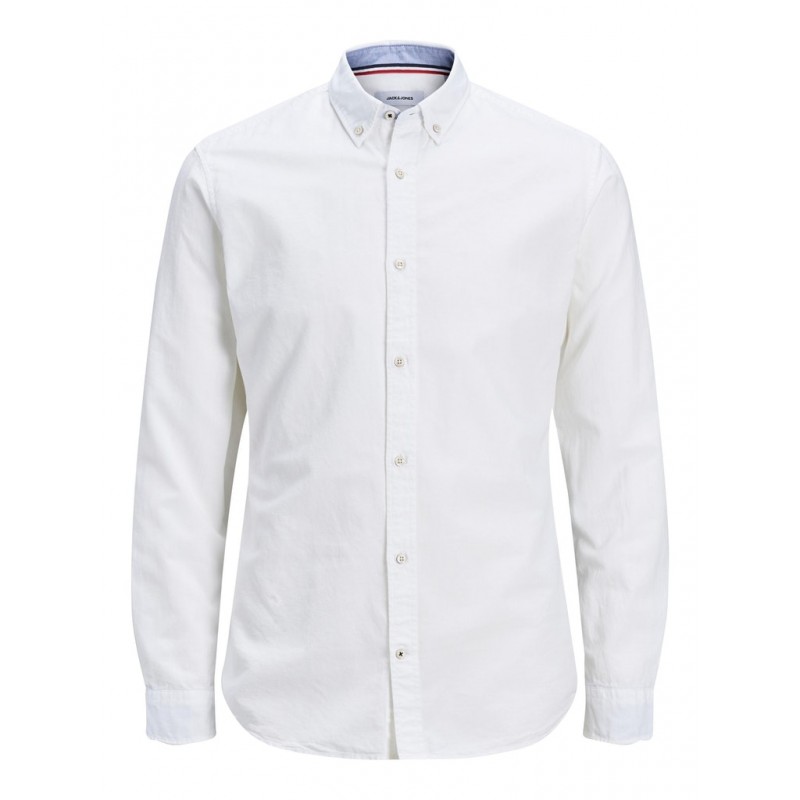 JACK & JONES L/S Hør Skjorte - Hvid