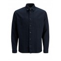 JACK & JONES Plus Hør Overshirt - Navy Blazer