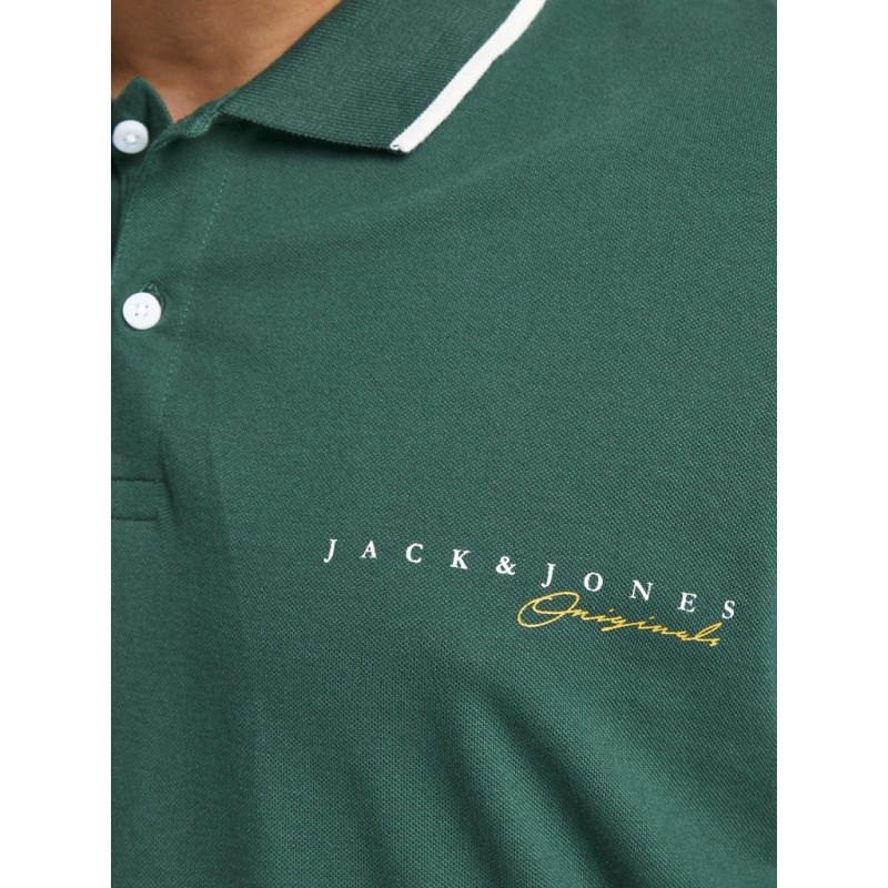 JACK & JONES PLUS LOGAN S/S POLO - Trekking Green