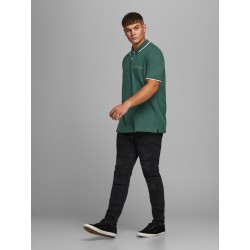 JACK & JONES PLUS LOGAN S/S POLO - Trekking Green