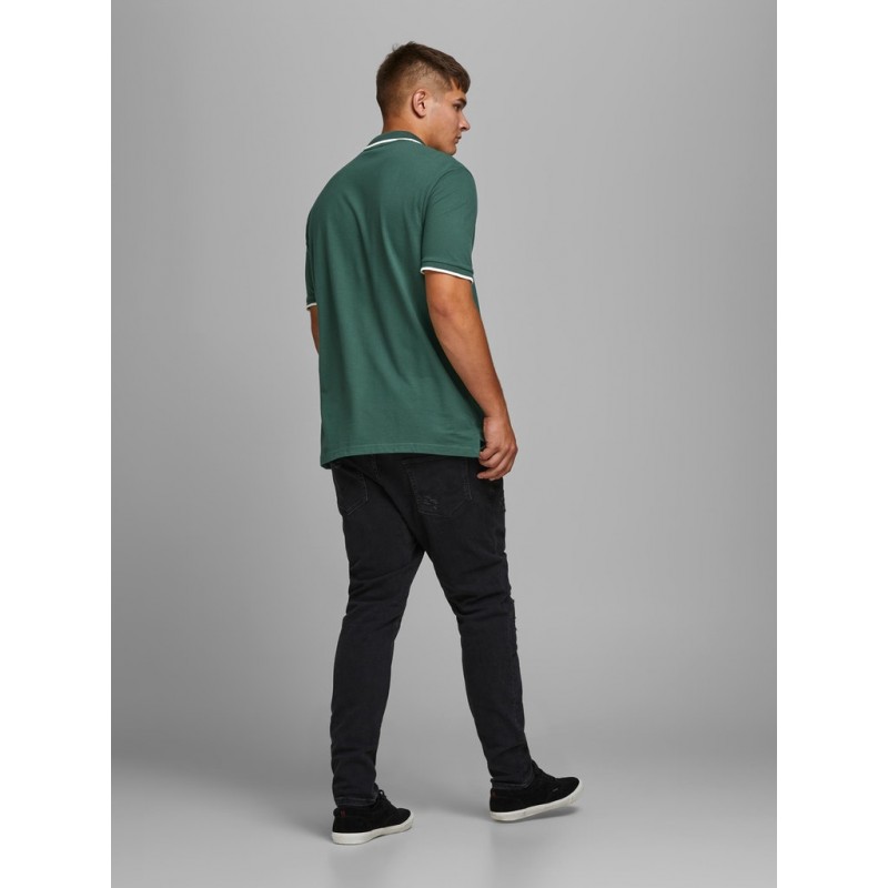 JACK & JONES PLUS LOGAN S/S POLO - Trekking Green