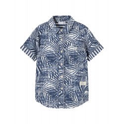 NAME IT KIDS Ferie Kortærmet Skjorte -  Dusty Blue