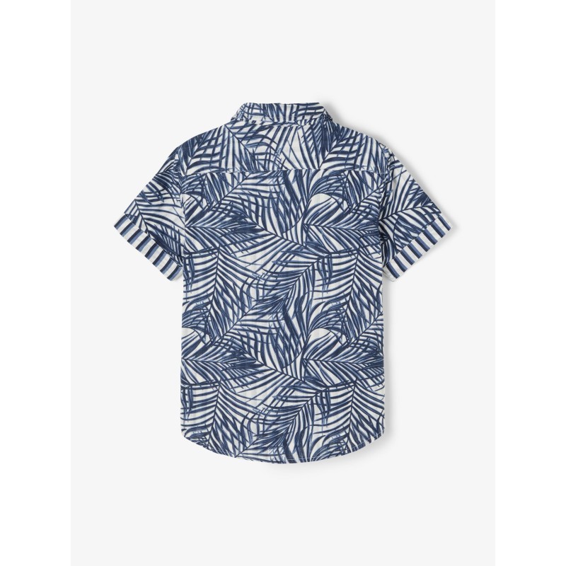 NAME IT KIDS Ferie Kortærmet Skjorte -  Dusty Blue