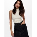 ONLY Nessa Højhalset Rib Top - Cloud Dancer
