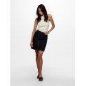 ONLY Nessa Højhalset Rib Top - Cloud Dancer