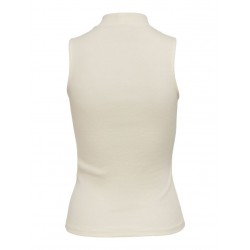 ONLY Nessa Højhalset Rib Top - Cloud Dancer