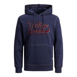 JACK & JONES JAKE SWEAT HOOD -  Peacoat Blue