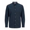 JACK & JONES L/S Hør Skjorte - Navy Blazer