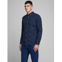 JACK & JONES L/S Hør Skjorte - Navy Blazer