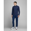 JACK & JONES L/S Hør Skjorte - Navy Blazer