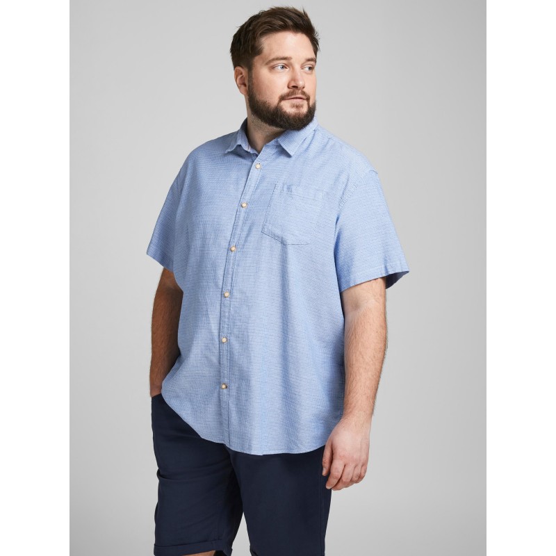 JACK & JONES Plus Rabel kortærmet skjorte - Ensign Blue