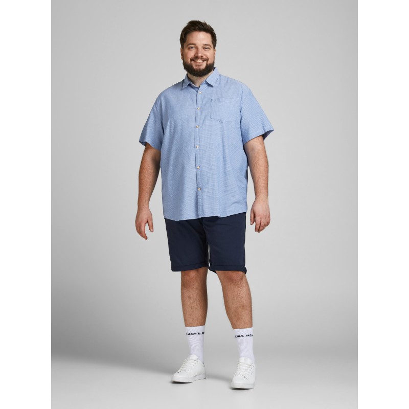 JACK & JONES Plus Rabel kortærmet skjorte - Ensign Blue