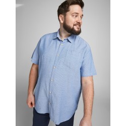 JACK & JONES Plus Rabel kortærmet skjorte - Ensign Blue