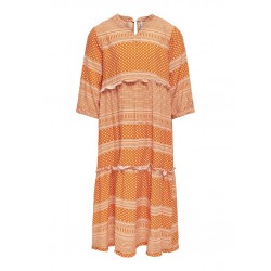 KIDS ONLY Ella 3/4 midi kjole - Ecru
