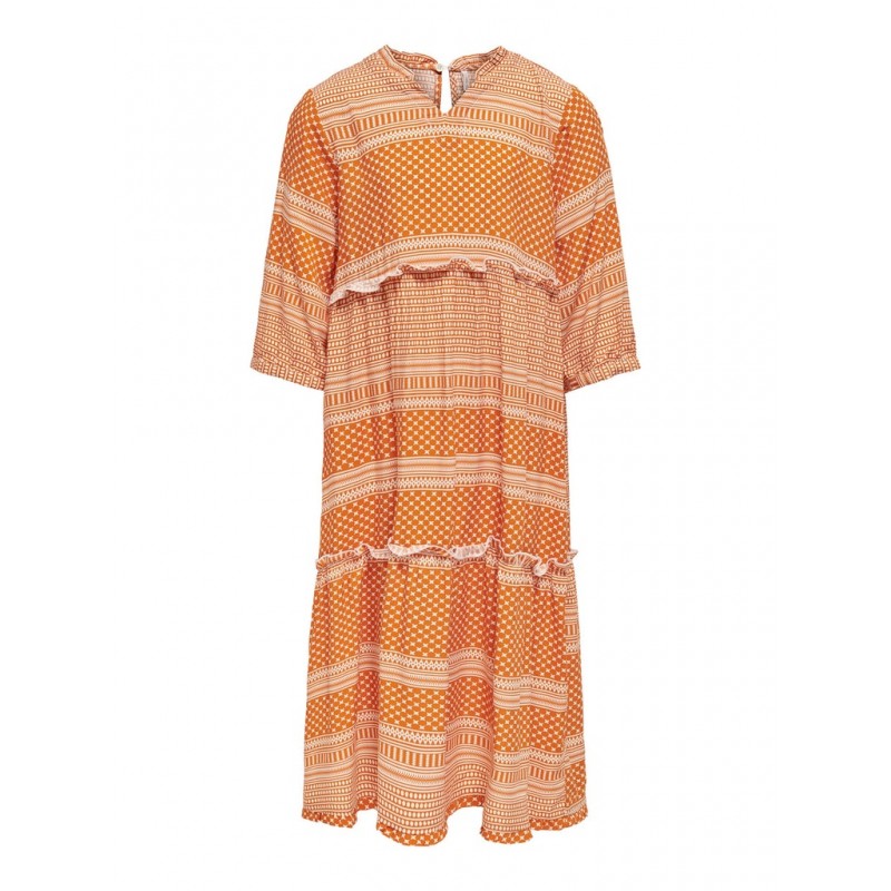 KIDS ONLY Ella 3/4 midi kjole - Ecru