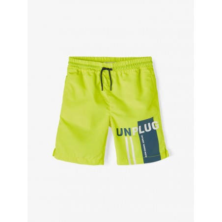NAME IT KIDS FRUDDY LONG SHORTS - Safety Yellow
