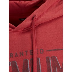 JACK & JONES JAKE SWEAT HOOD -  Brick Red