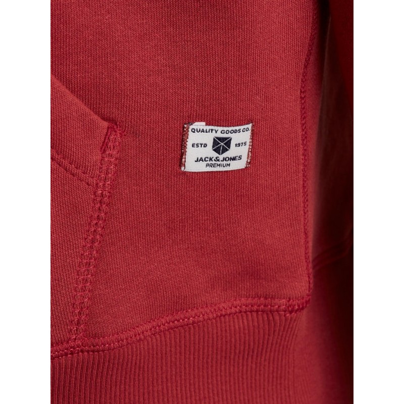 JACK & JONES JAKE SWEAT HOOD -  Brick Red