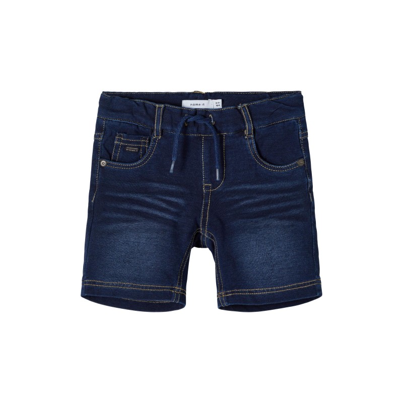 NAME IT Mini Ryan Sweat Shorts - Dark Blue Denim
