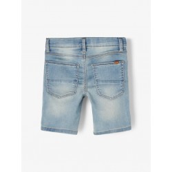 NAME IT Mini/Kids Theo Denim Shorts - Light Blue Denim