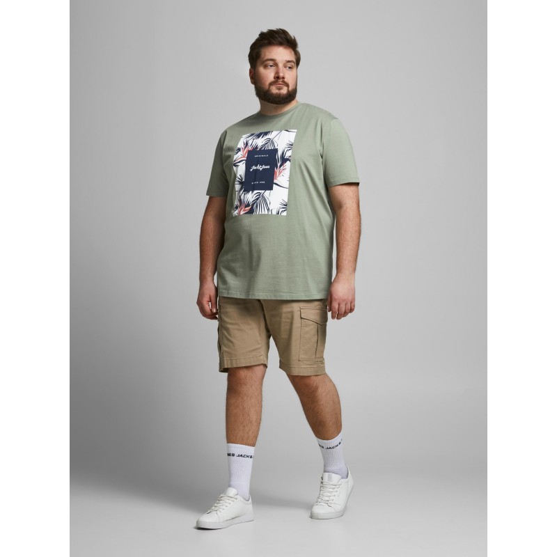 JACK & JONES PLUS FLORALL PRINT T-SHIRT
