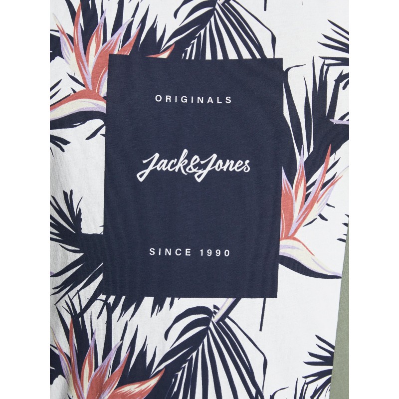 JACK & JONES PLUS FLORALL PRINT T-SHIRT