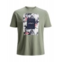 JACK & JONES PLUS FLORALL PRINT T-SHIRT