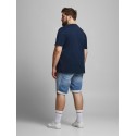 JACK & JONES PLUS FLORALL PRINT T-SHIRT -  Navy Blazer