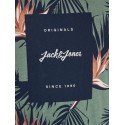JACK & JONES PLUS FLORALL PRINT T-SHIRT -  Navy Blazer