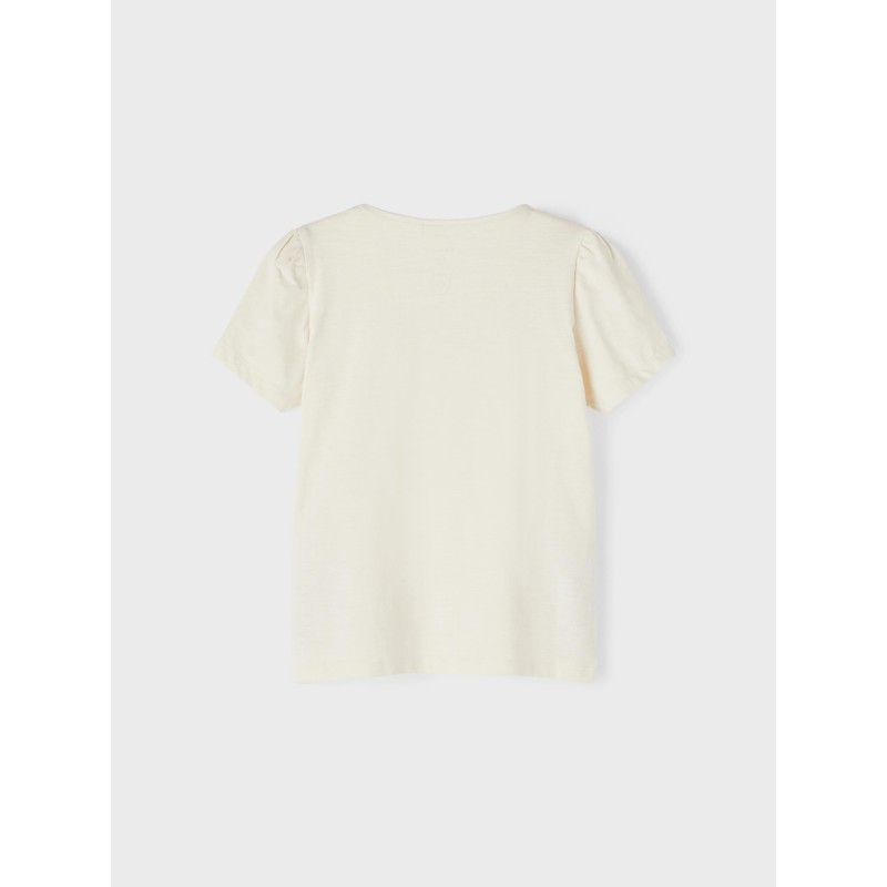 NAME It Mini Hedvig Top Med Flæser - Whitecap Gray