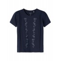 NAME IT Mini Hedvig Top Med Flæser - Dark Sapphire