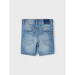 Name It Mini Sofus lange denim shorts - Light Blue Denim