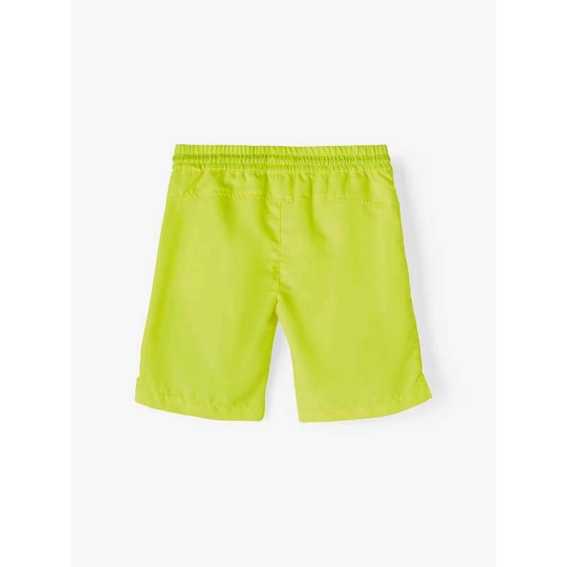 NAME IT Mini Ruddy Lange Badeshorts -  Safety Yellow