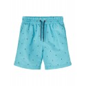 NAME IT Mini Ruddy Lange Badeshorts - Aqua