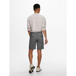 ONLY & SONS Mark Chino Shorts - Medium Grey Melange