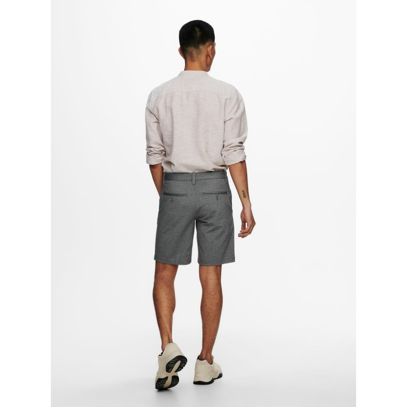 ONLY & SONS Mark Chino Shorts - Medium Grey Melange