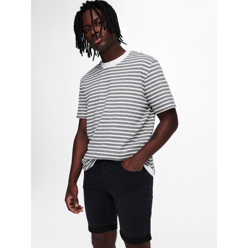 ONLY & SONS Ply Denim Shorts - Black Denim