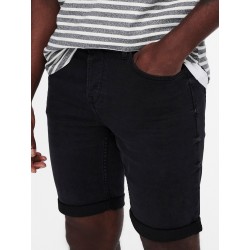 ONLY & SONS Ply Denim Shorts - Black Denim