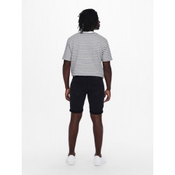 ONLY & SONS Ply Denim Shorts - Black Denim