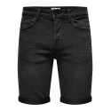 ONLY & SONS Ply Denim Shorts - Black Denim