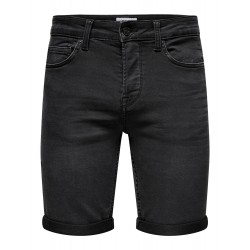 ONLY & SONS Ply Denim Shorts - Black Denim