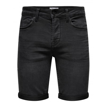ONLY & SONS Ply Denim Shorts - Black Denim