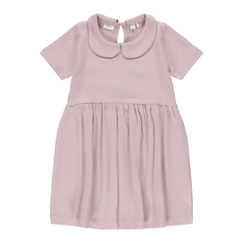 NAME IT Mini Hermiona Rib Kjole -  Deauville Mauve