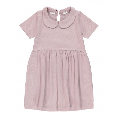 NAME IT Mini Hermiona Rib Kjole -  Deauville Mauve