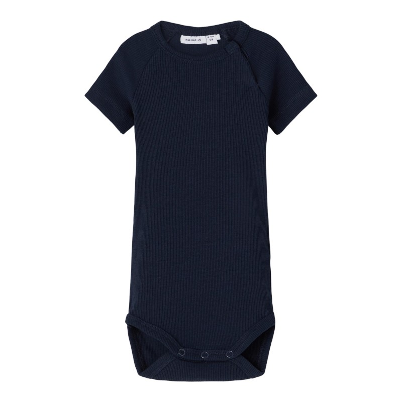 NAME IT Baby Rib Herio Bodystocking Kortærmet - Dark Sapphire