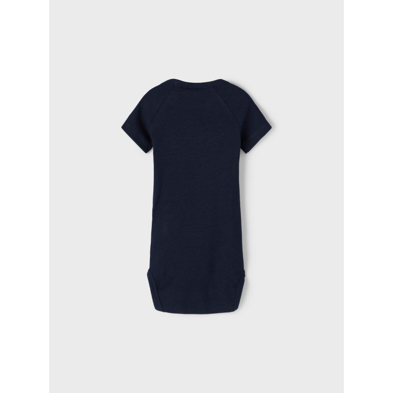 NAME IT Baby Rib Herio Bodystocking Kortærmet - Dark Sapphire