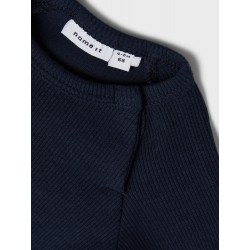 NAME IT Baby Rib Herio Bodystocking Kortærmet - Dark Sapphire