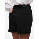 Only Vega Mom Fit Shorts - Black denim
